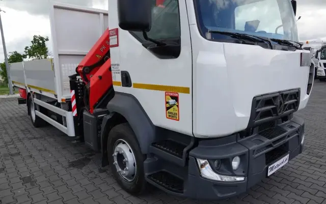 RENAULT D 210/  4X2 / SKRZYNIOWY 5 M + HDS PALFINGER PK 8.501 SLD A / UDŹWIG 5 580G / STEROWANIE RADIOWE / ROTATOR / SPROWADZONY 