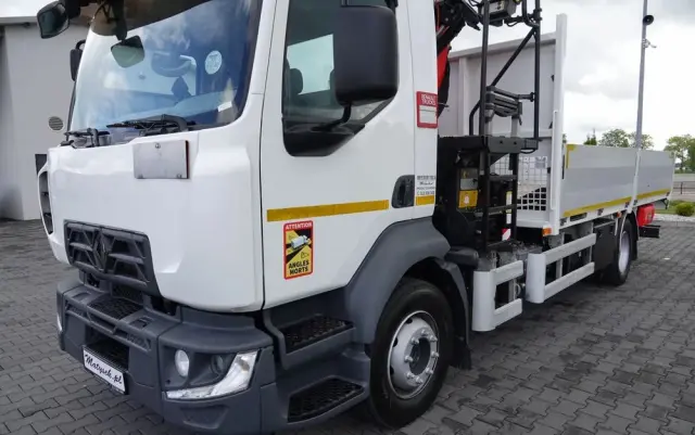 RENAULT D 210/  4X2 / SKRZYNIOWY 5 M + HDS PALFINGER PK 8.501 SLD A / UDŹWIG 5 580G / STEROWANIE RADIOWE / ROTATOR / SPROWADZONY 