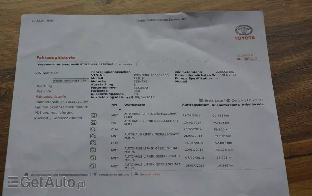 TOYOTA Prius 1.8 HSD Premium