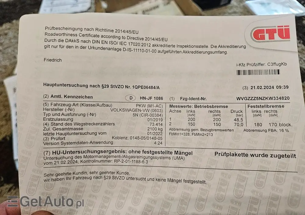 VOLKSWAGEN Tiguan 1.5 TSI ACT OPF Join