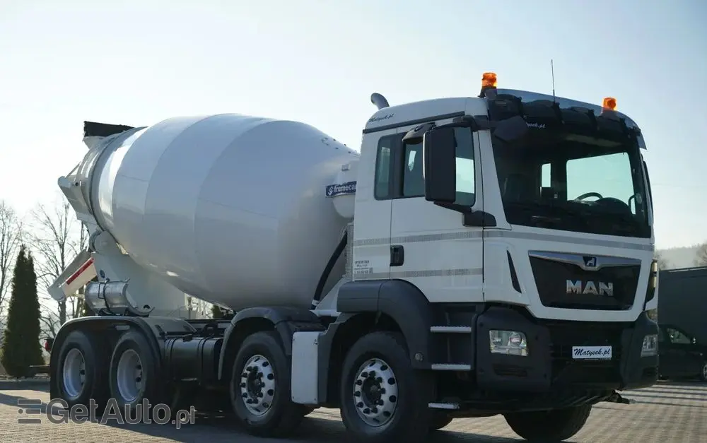 MAN TGS 32.420 / 8x4 / BETONOMIESZARKA FRUMECAR   / GRUSZKA 9 M3 / 