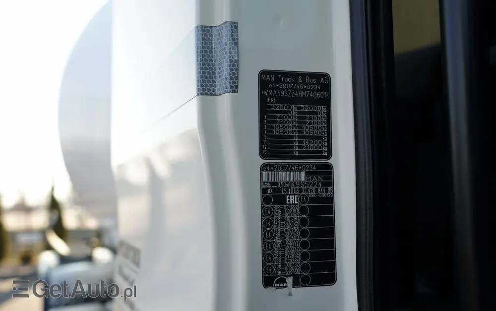 MAN TGS 32.420 / 8x4 / BETONOMIESZARKA FRUMECAR   / GRUSZKA 9 M3 / 