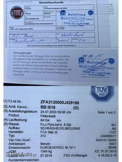 FIAT 500 1.2 8V Lounge Euro6