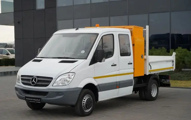 MERCEDES-BENZ SPRINTER  513 / WYWROTKA / BRYGADÓWKA / 7  MIEJSC / BLIŹNIAK / MANUAL / SPROWADZONY 