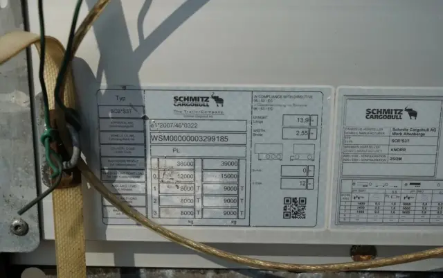 SCHMITZ CARGOBULL BURTO FIRANKA  / STANDARD 