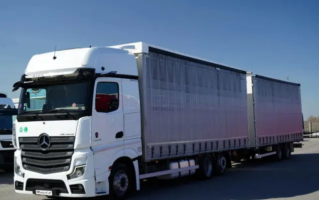 MERCEDES-BENZ ACTROS 2545 / ZESTAW TANDEM 120 M3 / PRZEJAZDOWY / GIGA SPACE / 2020 - 