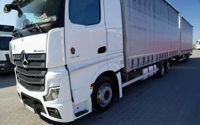 MERCEDES-BENZ ACTROS 2545 / ZESTAW TANDEM 120 M3 / PRZEJAZDOWY / GIGA SPACE / 2020 - 