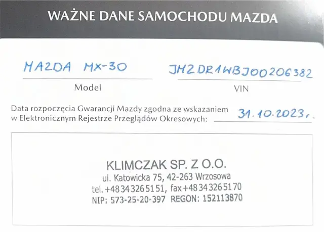 MAZDA MX-30 35.5kWh Makoto