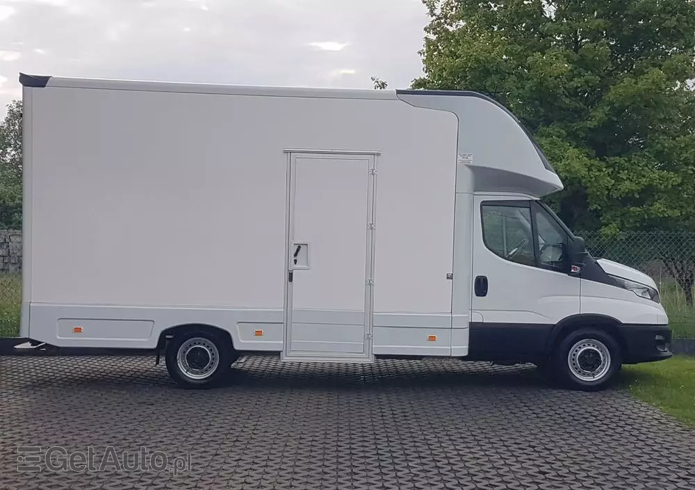 IVECO DAILY KONTENER NISKOPODŁOGOWY 4,43x2,23x2,42 SKLEP BAR FOODTRUCK KAMPER KLIMA 