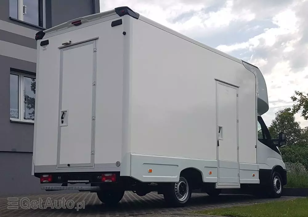 IVECO DAILY KONTENER NISKOPODŁOGOWY 4,43x2,23x2,42 SKLEP BAR FOODTRUCK KAMPER KLIMA 