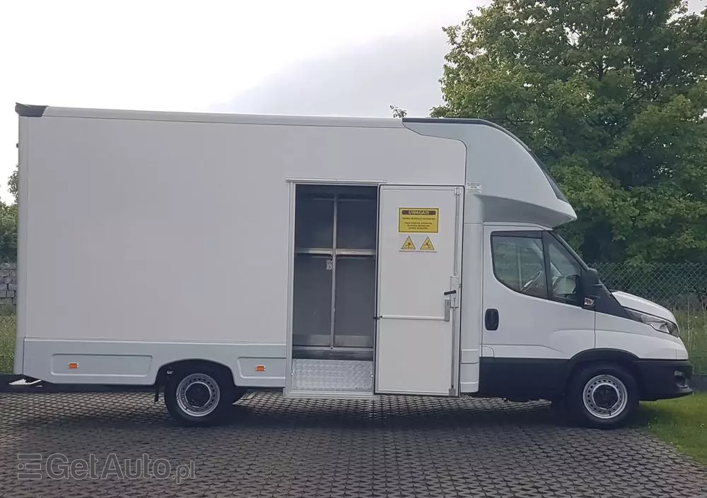 IVECO DAILY KONTENER NISKOPODŁOGOWY 4,43x2,23x2,42 SKLEP BAR FOODTRUCK KAMPER KLIMA 