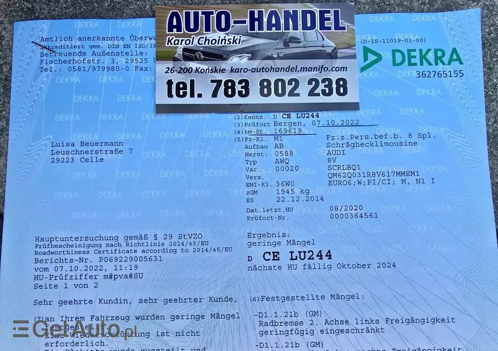 AUDI A3 Sportback 2.0 TDI quattro design