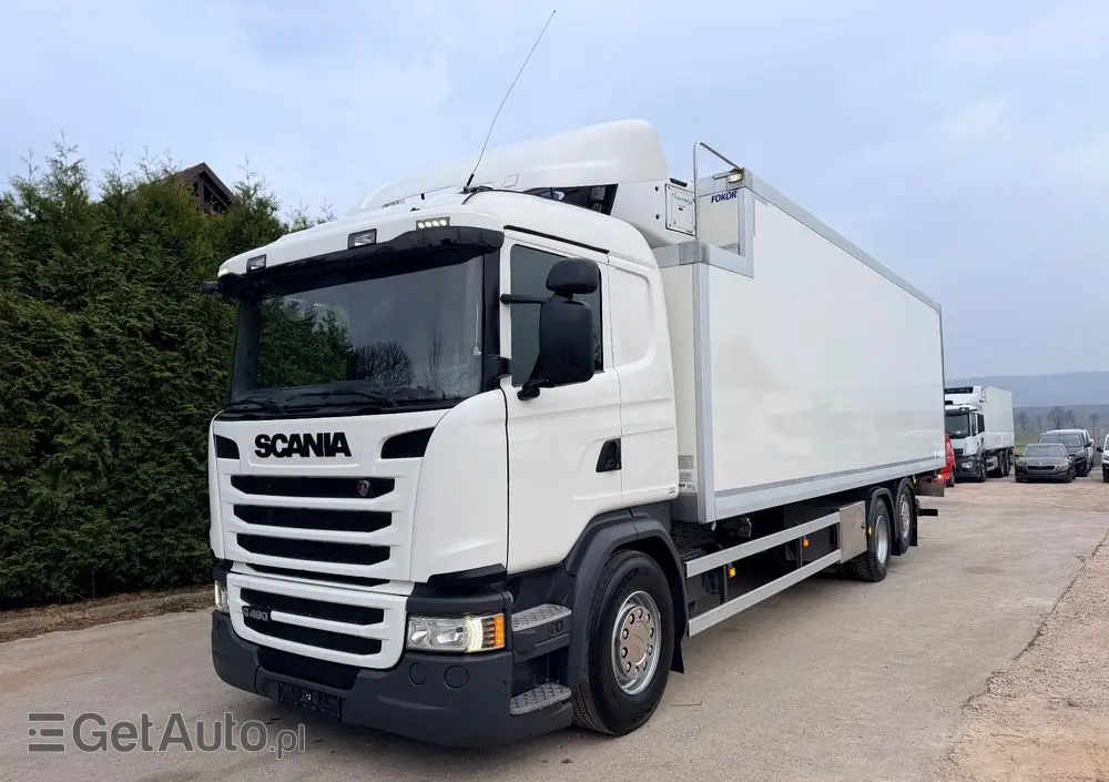 SCANIA Scania G 490 / CHŁODNIA + WINDA / 23 PALETY / EURO6 / OŚ SKRĘTNA / CARRIER 850 / ASO 