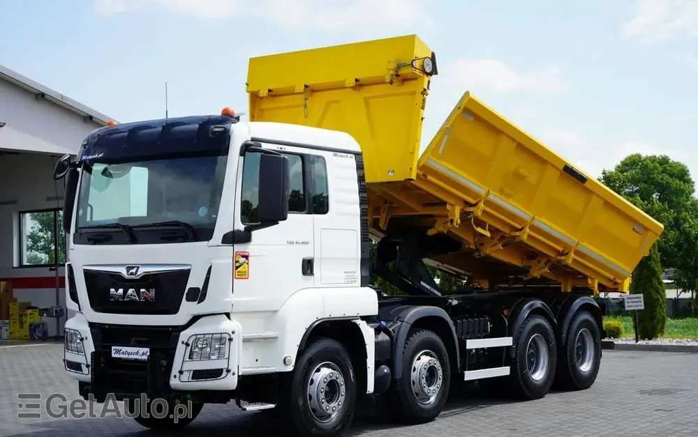 MAN TGS 41.460 / 8x4 / WYWROTKA / 2 STRONNA / BORDMATIC / HYDROBURTA / MEILLER KIPER /  / OPONY 100% / EURO 6 / 2017 R / SPROWADZONA 