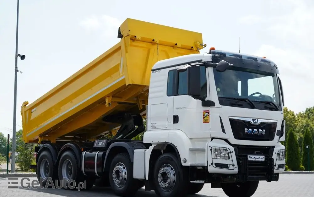MAN TGS 41.460 / 8x4 / WYWROTKA / 2 STRONNA / BORDMATIC / HYDROBURTA / MEILLER KIPER /  / OPONY 100% / EURO 6 / 2017 R / SPROWADZONA 