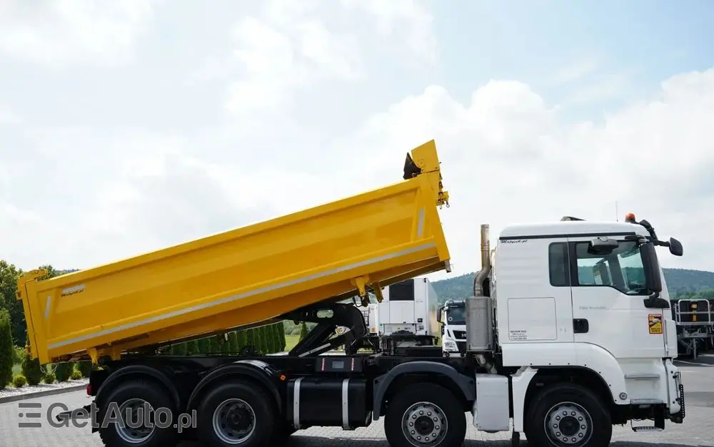 MAN TGS 41.460 / 8x4 / WYWROTKA / 2 STRONNA / BORDMATIC / HYDROBURTA / MEILLER KIPER /  / OPONY 100% / EURO 6 / 2017 R / SPROWADZONA 