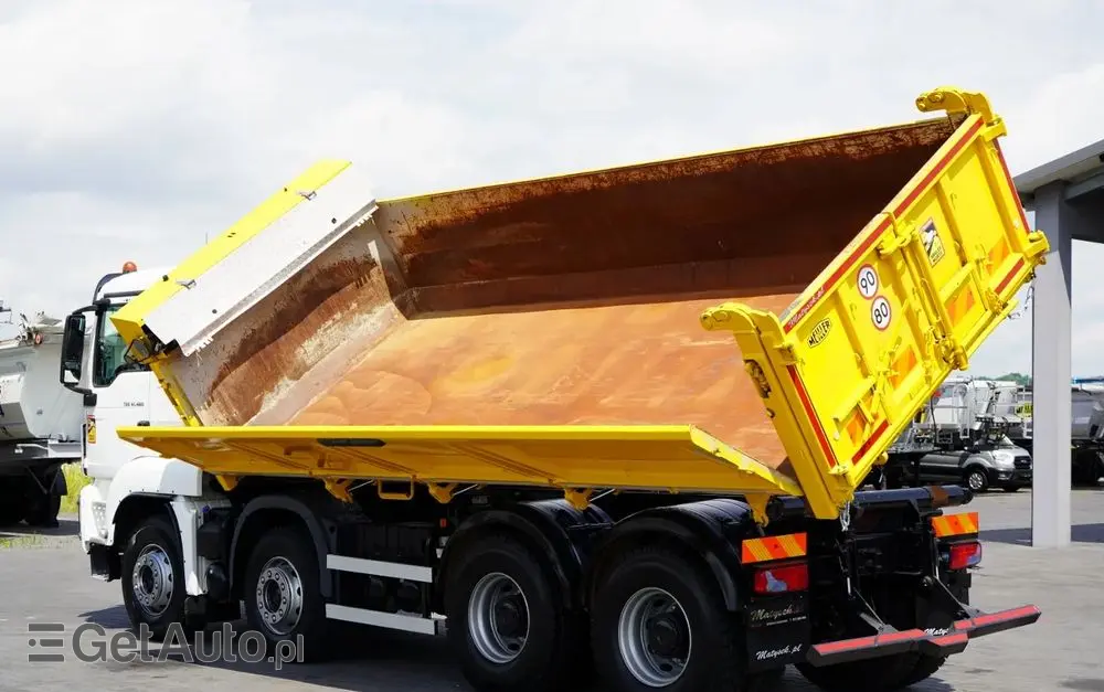 MAN TGS 41.460 / 8x4 / WYWROTKA / 2 STRONNA / BORDMATIC / HYDROBURTA / MEILLER KIPER /  / OPONY 100% / EURO 6 / 2017 R / SPROWADZONA 