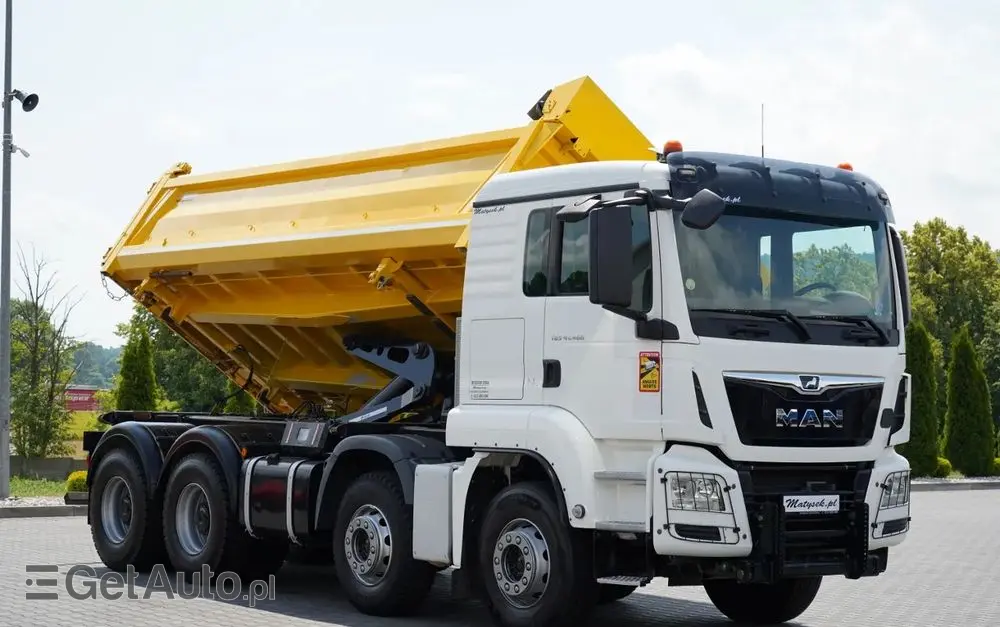 MAN TGS 41.460 / 8x4 / WYWROTKA / 2 STRONNA / BORDMATIC / HYDROBURTA / MEILLER KIPER /  / OPONY 100% / EURO 6 / 2017 R / SPROWADZONA 