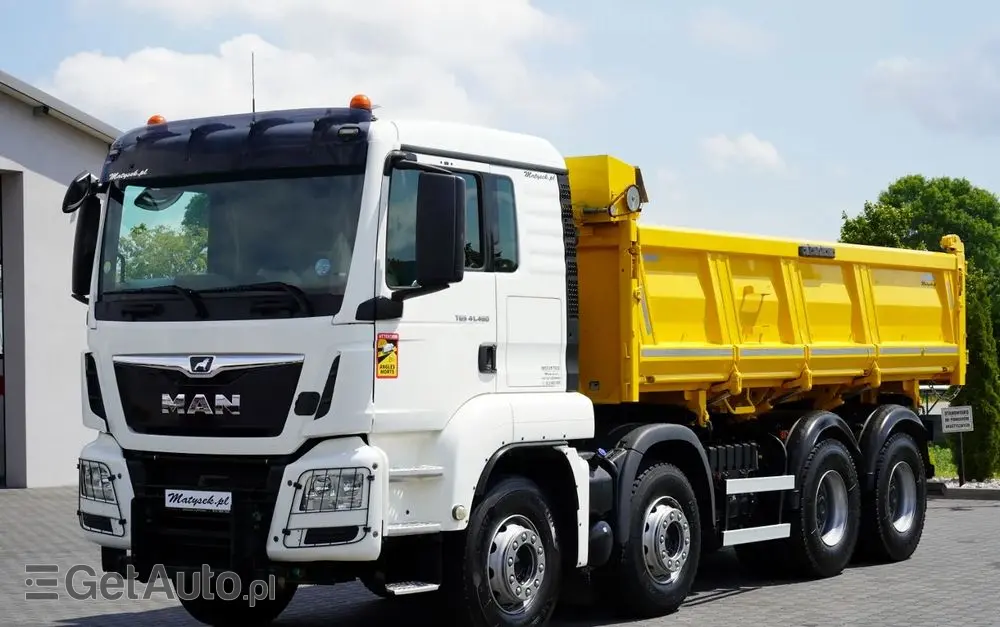 MAN TGS 41.460 / 8x4 / WYWROTKA / 2 STRONNA / BORDMATIC / HYDROBURTA / MEILLER KIPER /  / OPONY 100% / EURO 6 / 2017 R / SPROWADZONA 