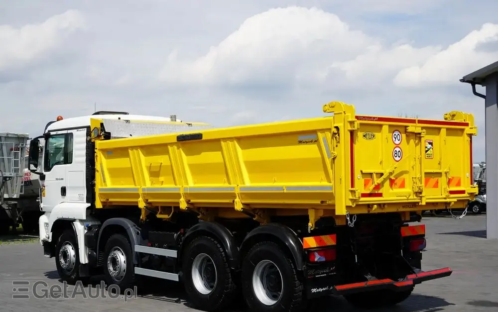 MAN TGS 41.460 / 8x4 / WYWROTKA / 2 STRONNA / BORDMATIC / HYDROBURTA / MEILLER KIPER /  / OPONY 100% / EURO 6 / 2017 R / SPROWADZONA 