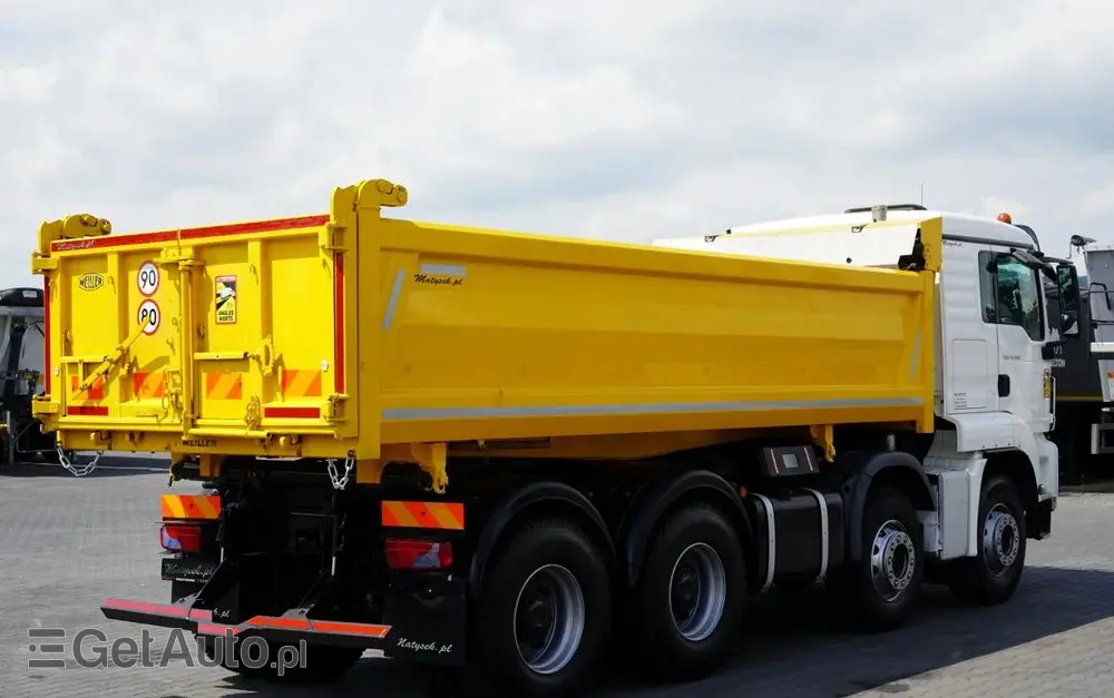 MAN TGS 41.460 / 8x4 / WYWROTKA / 2 STRONNA / BORDMATIC / HYDROBURTA / MEILLER KIPER /  / OPONY 100% / EURO 6 / 2017 R / SPROWADZONA 