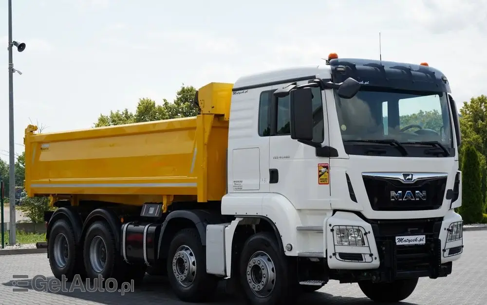 MAN TGS 41.460 / 8x4 / WYWROTKA / 2 STRONNA / BORDMATIC / HYDROBURTA / MEILLER KIPER /  / OPONY 100% / EURO 6 / 2017 R / SPROWADZONA 
