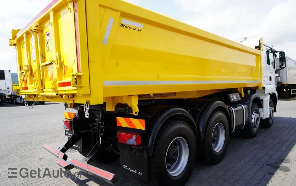 MAN TGS 41.460 / 8x4 / WYWROTKA / 2 STRONNA / BORDMATIC / HYDROBURTA / MEILLER KIPER /  / OPONY 100% / EURO 6 / 2017 R / SPROWADZONA 