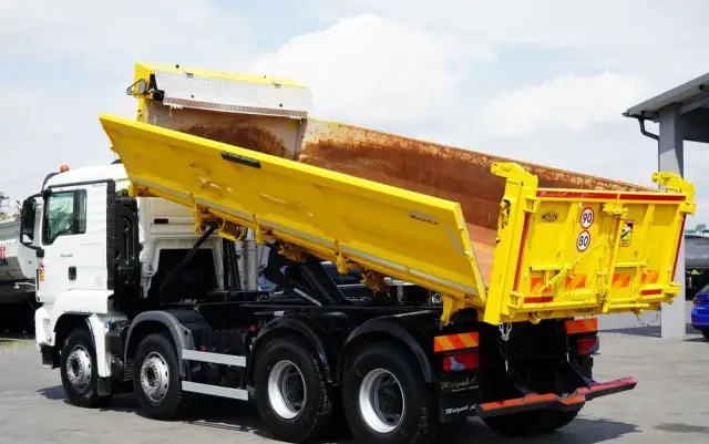 MAN TGS 41.460 / 8x4 / WYWROTKA / 2 STRONNA / BORDMATIC / HYDROBURTA / MEILLER KIPER /  / OPONY 100% / EURO 6 / 2017 R / SPROWADZONA 