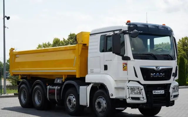 MAN TGS 41.460 / 8x4 / WYWROTKA / 2 STRONNA / BORDMATIC / HYDROBURTA / MEILLER KIPER /  / OPONY 100% / EURO 6 / 2017 R / SPROWADZONA 