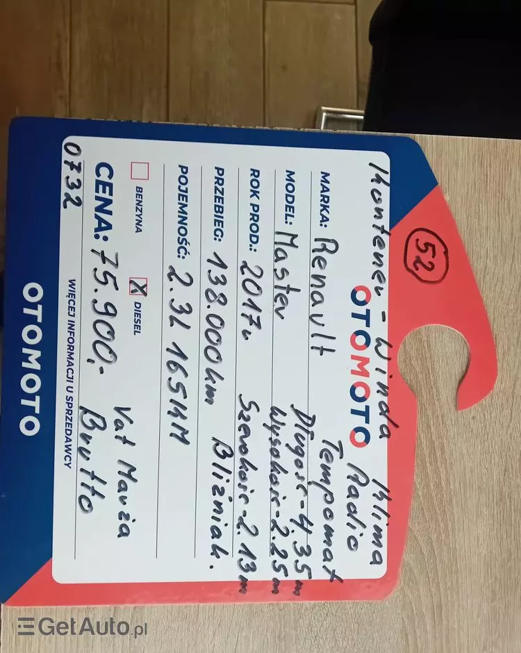 RENAULT Master Kontener 