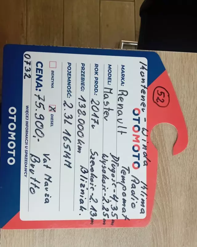 RENAULT Master Kontener 