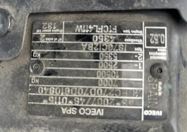 IVECO DAILY 70C18,70C17,,70C15,72C18,65C15,65C17,65C18 