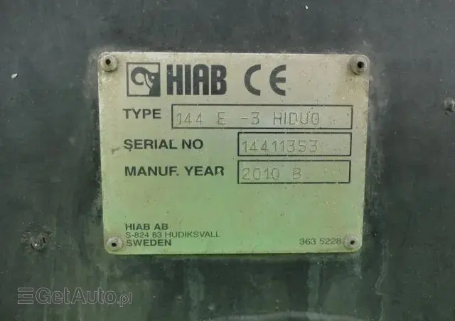 MERCEDES-BENZ Axor 2636 HDS HIAB 144E-3 HIDUO 