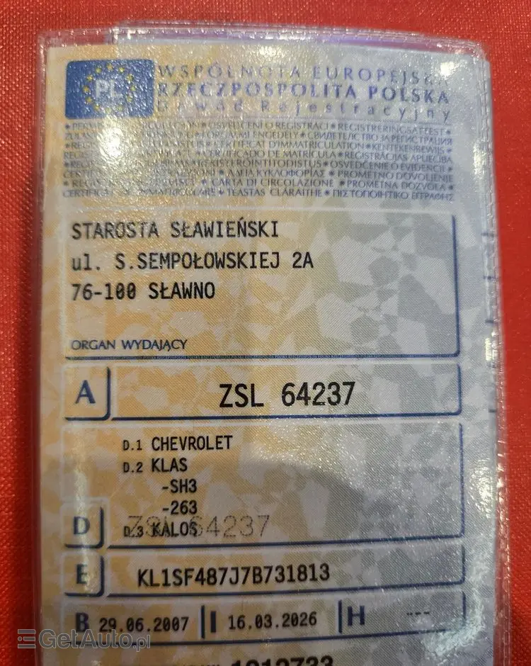 CHEVROLET Kalos 1.4 16V SX