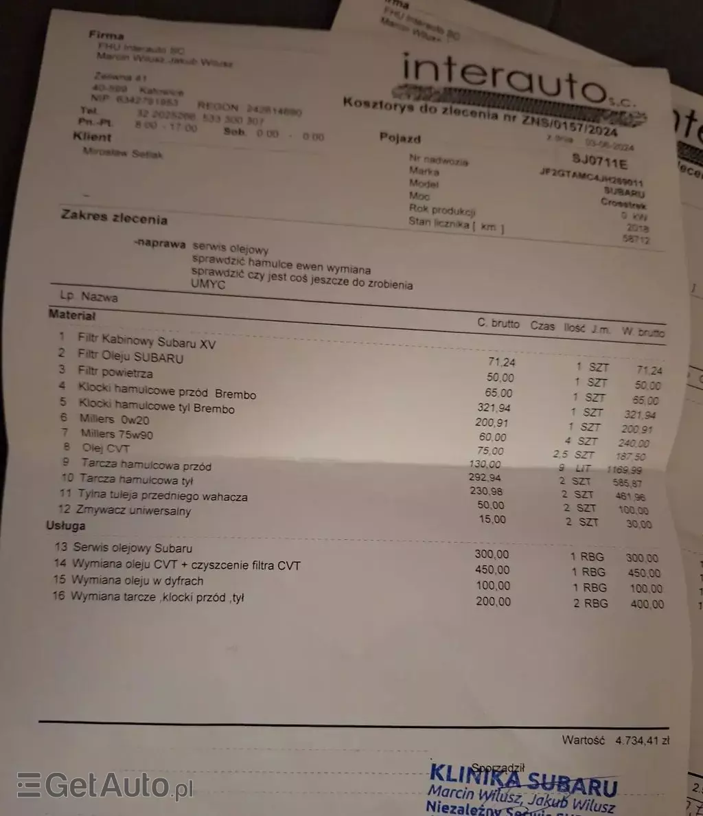 SUBARU Crosstrek 2.0 (148 KM) AWD CVT