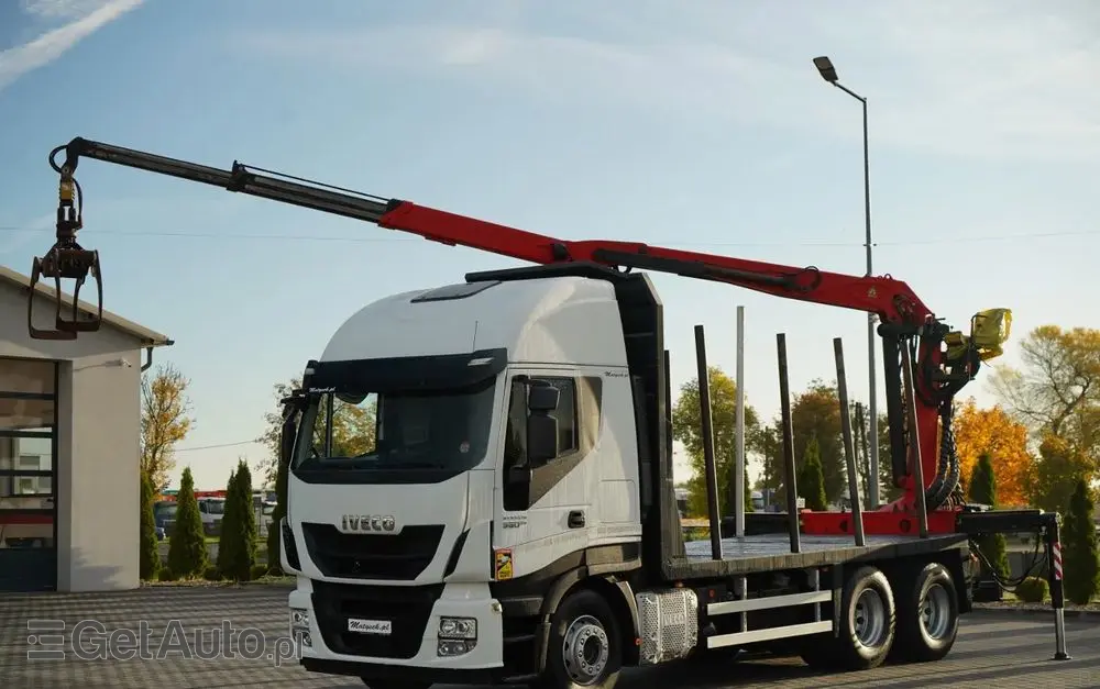 IVECO STRALIS  560 / 6X4 / DO DREWNA / DO DRZEWA / DO LASU /  HDS PALFINGER EPSILON  / UDŹWIG - 5 250 KG 