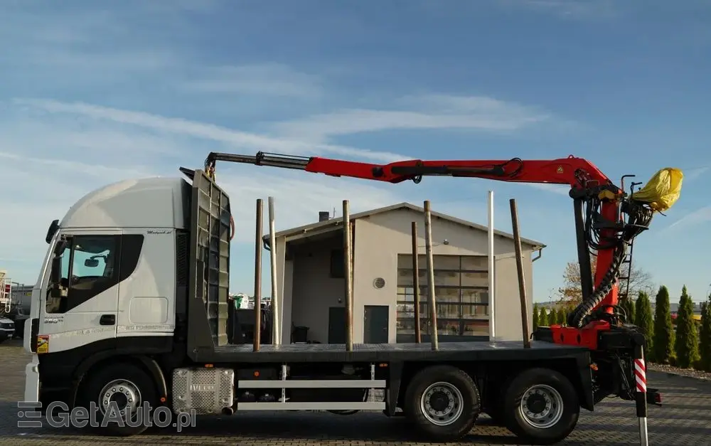 IVECO STRALIS  560 / 6X4 / DO DREWNA / DO DRZEWA / DO LASU /  HDS PALFINGER EPSILON  / UDŹWIG - 5 250 KG 