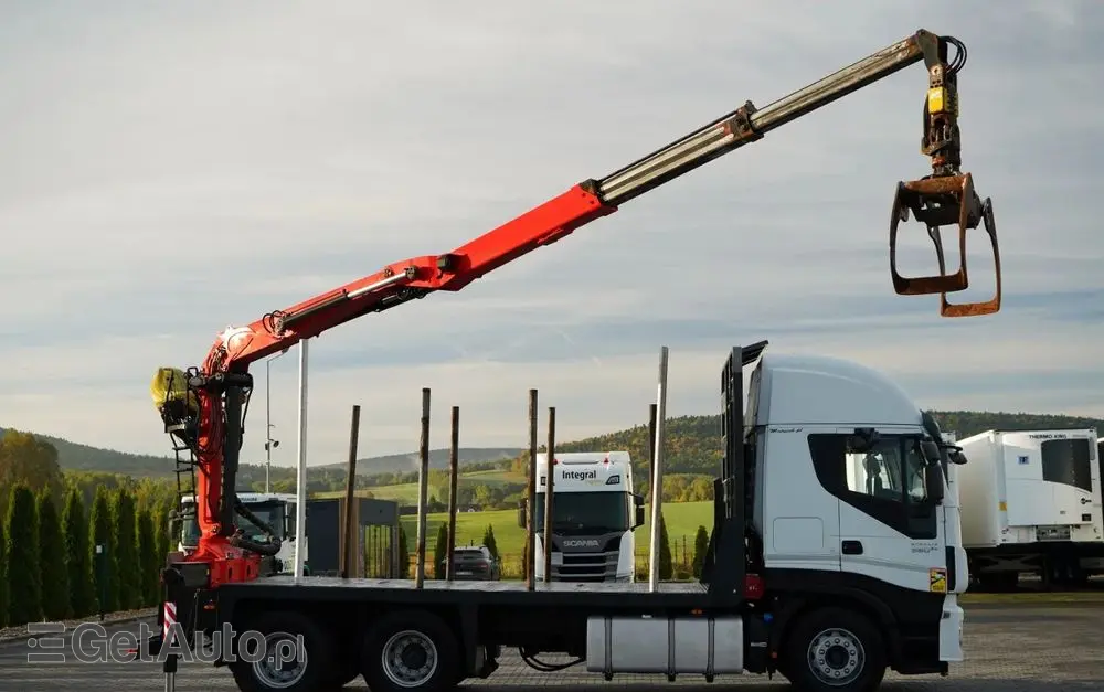 IVECO STRALIS  560 / 6X4 / DO DREWNA / DO DRZEWA / DO LASU /  HDS PALFINGER EPSILON  / UDŹWIG - 5 250 KG 