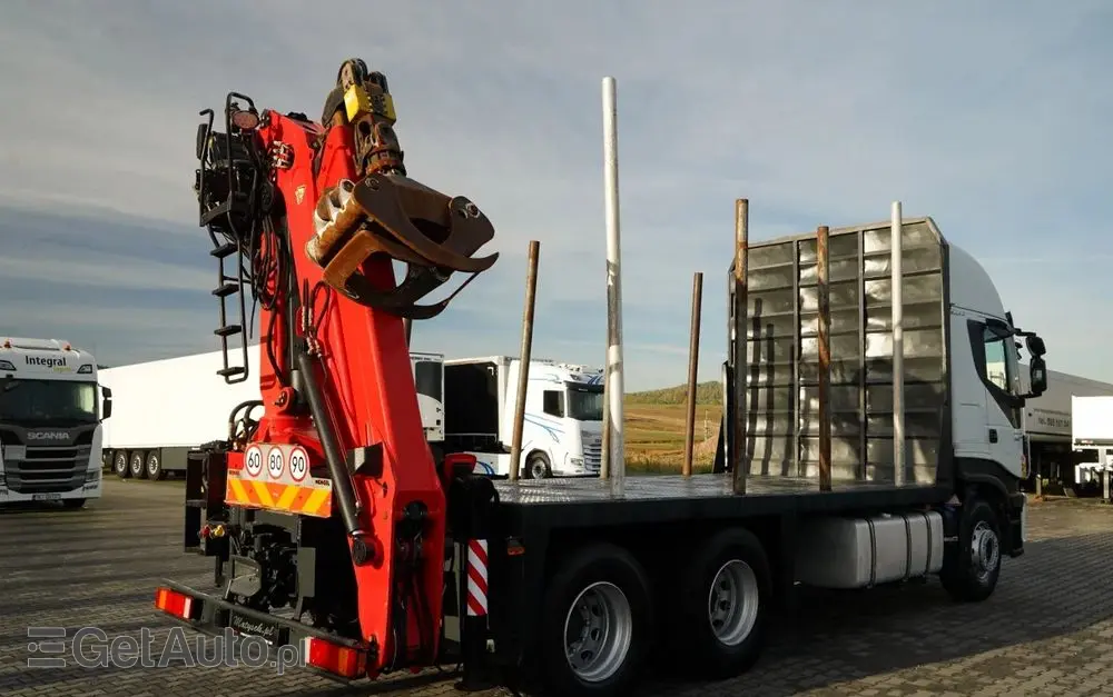 IVECO STRALIS  560 / 6X4 / DO DREWNA / DO DRZEWA / DO LASU /  HDS PALFINGER EPSILON  / UDŹWIG - 5 250 KG 