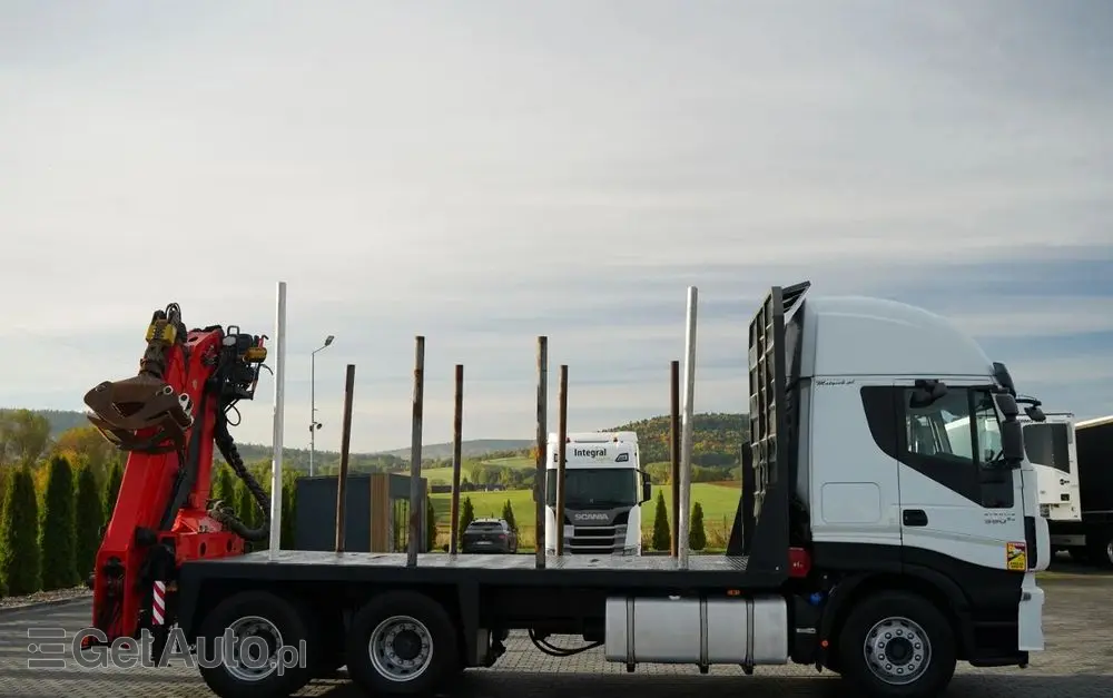 IVECO STRALIS  560 / 6X4 / DO DREWNA / DO DRZEWA / DO LASU /  HDS PALFINGER EPSILON  / UDŹWIG - 5 250 KG 