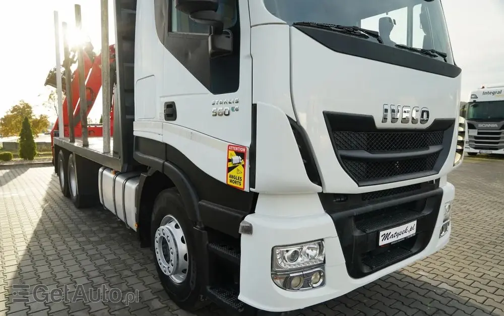 IVECO STRALIS  560 / 6X4 / DO DREWNA / DO DRZEWA / DO LASU /  HDS PALFINGER EPSILON  / UDŹWIG - 5 250 KG 