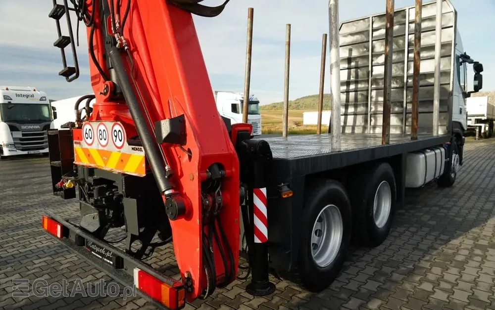 IVECO STRALIS  560 / 6X4 / DO DREWNA / DO DRZEWA / DO LASU /  HDS PALFINGER EPSILON  / UDŹWIG - 5 250 KG 