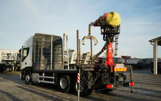 IVECO STRALIS  560 / 6X4 / DO DREWNA / DO DRZEWA / DO LASU /  HDS PALFINGER EPSILON  / UDŹWIG - 5 250 KG 