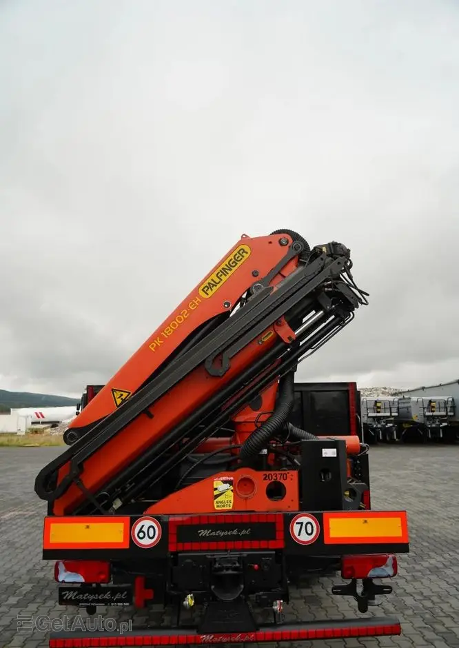 MAN TGS 26.440 / 6X2 / SKRZYNIOWY 7,5 M / OŚ PODNOSZONA  + HDS PALFINGER PK 18002  / MAX UDŹWIG: 6 000 KG / STEROWANIE RADIOWE / ROTATOR / KLIMA POSTOJOWA /  MANUAL / EURO 6 