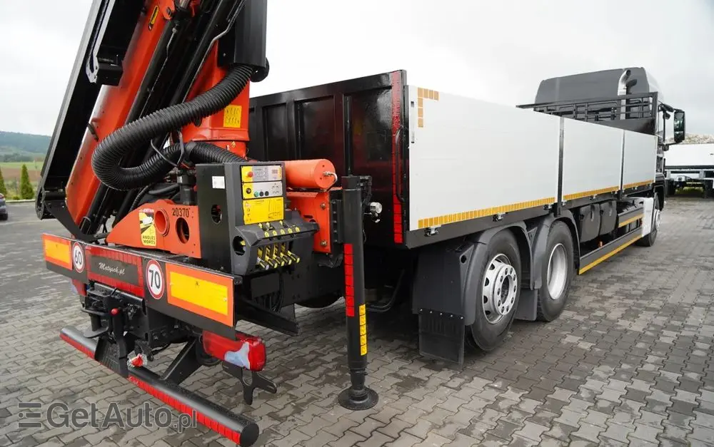 MAN TGS 26.440 / 6X2 / SKRZYNIOWY 7,5 M / OŚ PODNOSZONA  + HDS PALFINGER PK 18002  / MAX UDŹWIG: 6 000 KG / STEROWANIE RADIOWE / ROTATOR / KLIMA POSTOJOWA /  MANUAL / EURO 6 