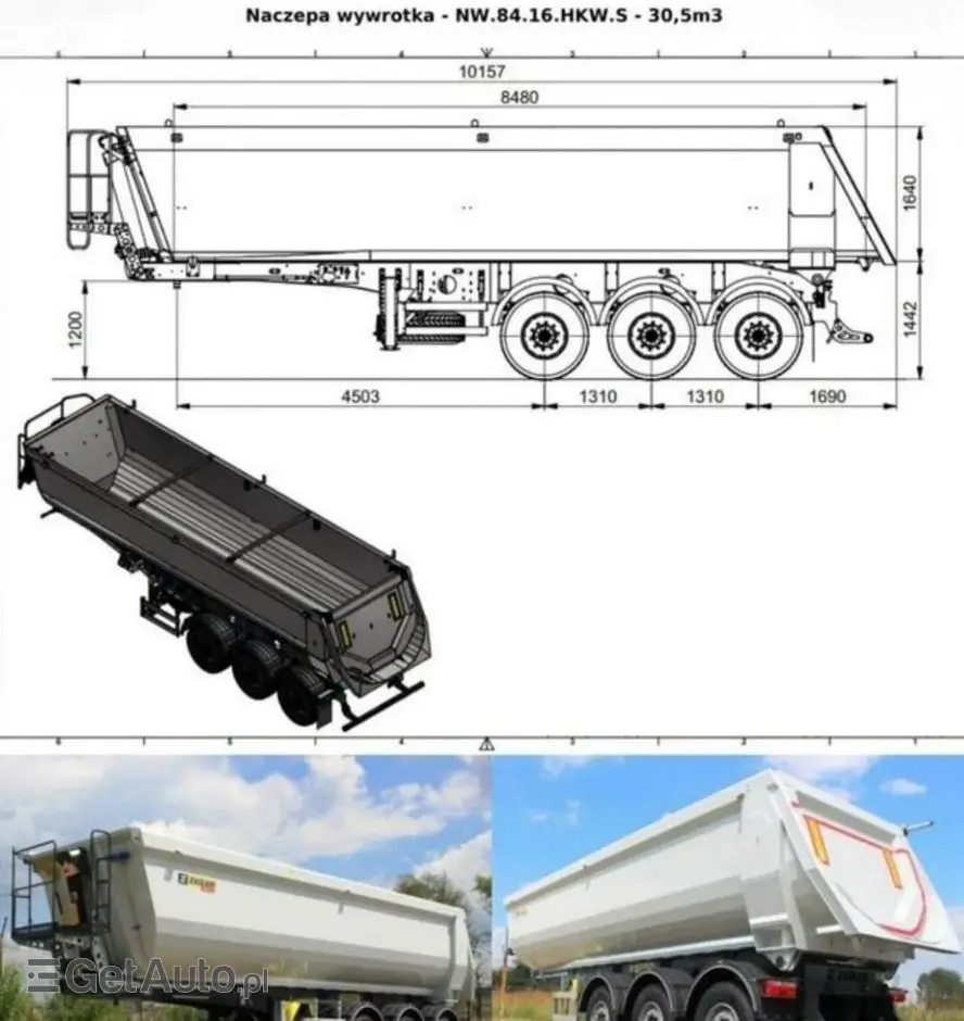 ZASLAW D-653A Mulda Stalowa Hardox 30m 