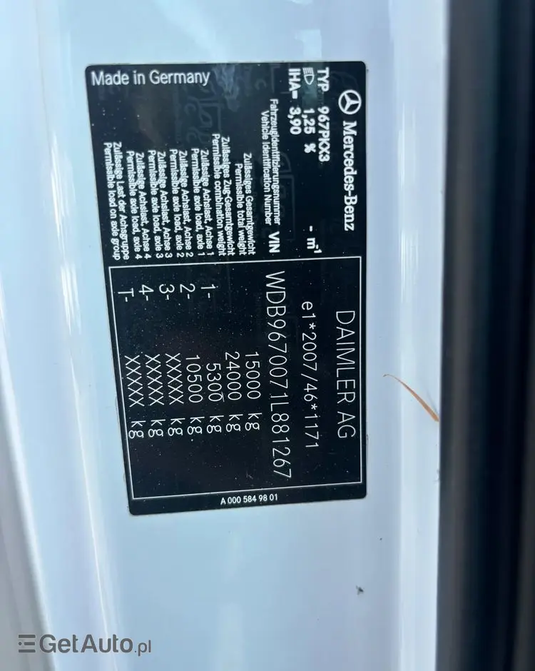 MERCEDES-BENZ MERCEDES ATEGO 1524,,1523,,1527,,1530,,1224,, 1530,,1624,,1623 KILKA  SZTUK CHLODNIA KONTENER PODWOZIE DO ZABUDOWY WYWROT 