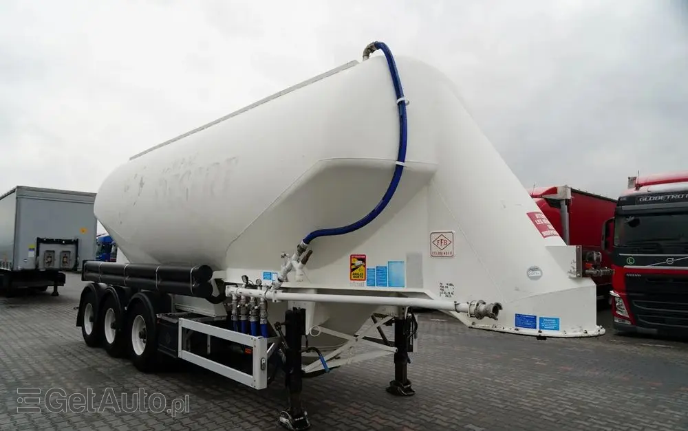 FELDBINDER CEMENTONACZEPA / 2 KOMORY / 37 000 L / SILOS / DO MATERIAŁÓW SYPKICH  / ALUFELGI 