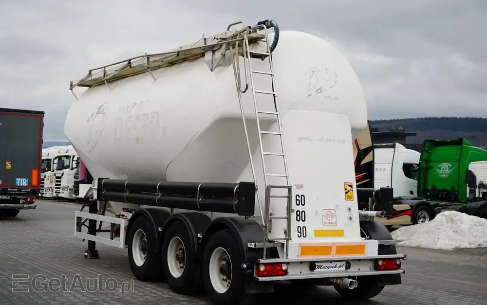 FELDBINDER CEMENTONACZEPA / 2 KOMORY / 37 000 L / SILOS / DO MATERIAŁÓW SYPKICH  / ALUFELGI 