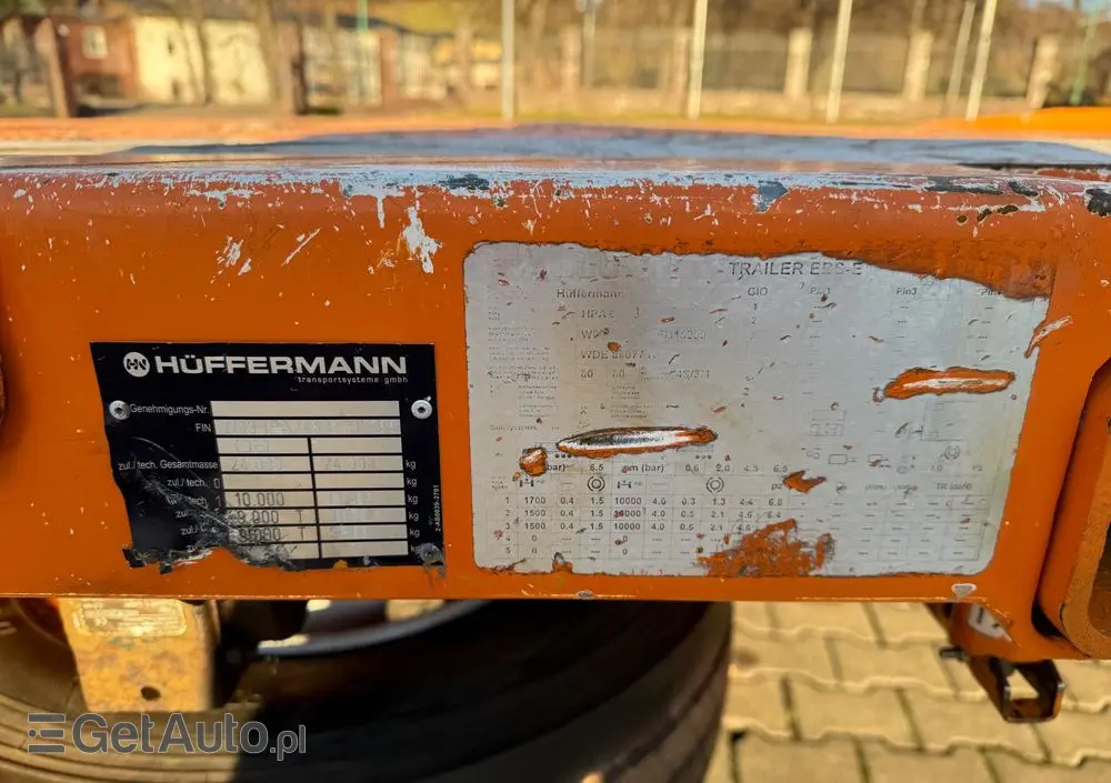HUFFERMANN HPA 24.83 L przyczepa niskopodwoziowa, podkontenerowa 